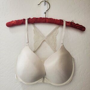 Victoria's Secret Push Up Bra Lace Wings with Front Closure 34DD Underwire White